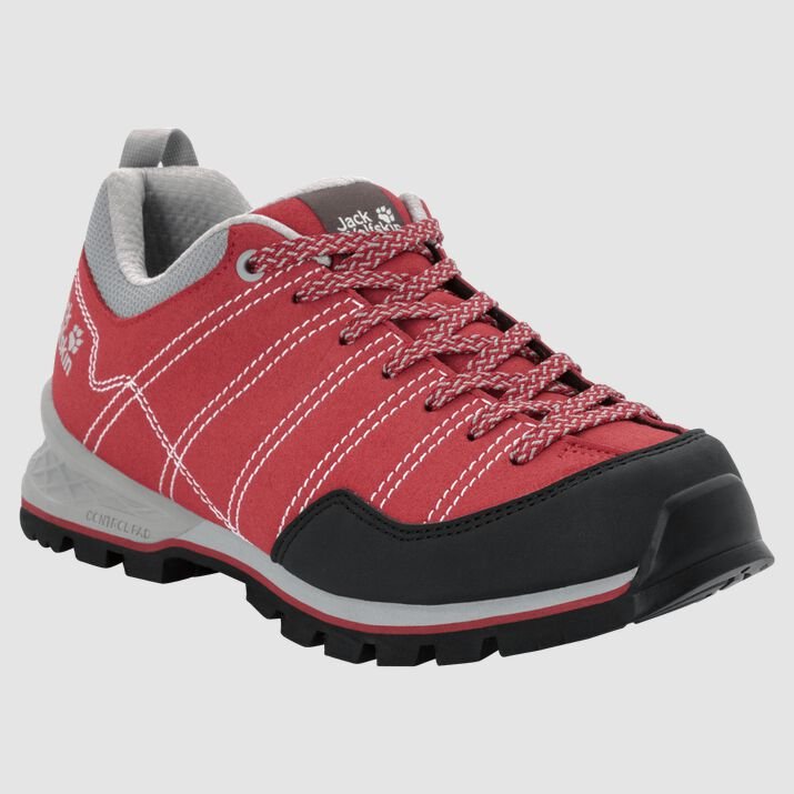 Zapatillas Senderismo Jack Wolfskin Scrambler Low Mujer Rojos/Grises Claro Mexico-1742386